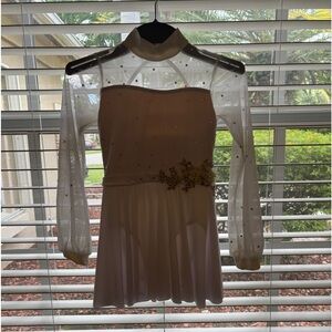 Figure skating white dress! Size girls 8-10